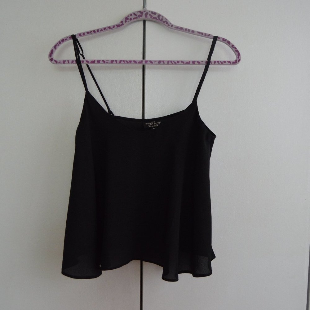 Flow-y Black Top Shop Petite Tank US4 UK8